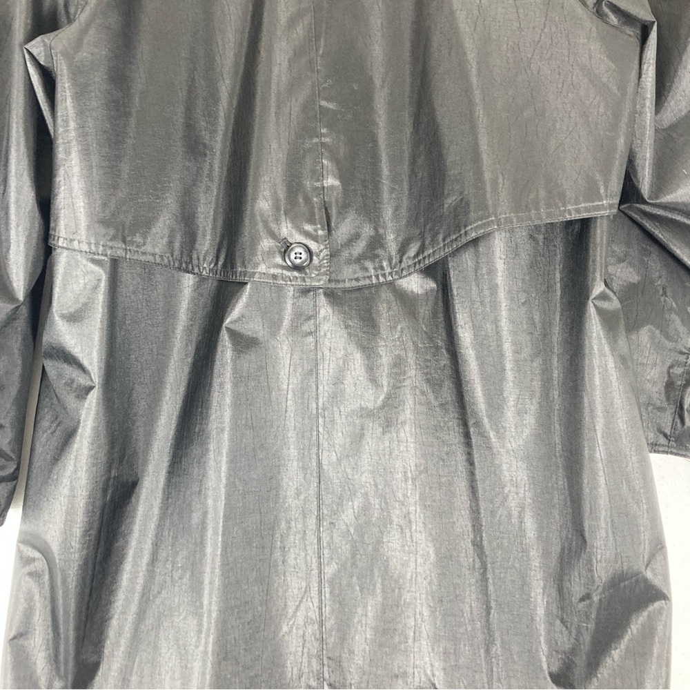 British Mist Trench Coat Flannel Lined Women's 3/4 Black Outdoor Waterproof Rain - Picture 10 of 11
